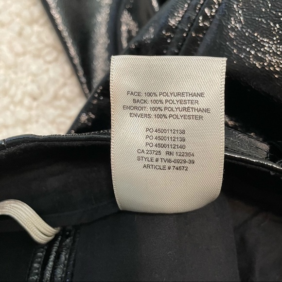 𝅺ARITZIA Wilfred Le Fou Shiny Black Faux Leather Vegan Pants 4 - Picture 6 of 7